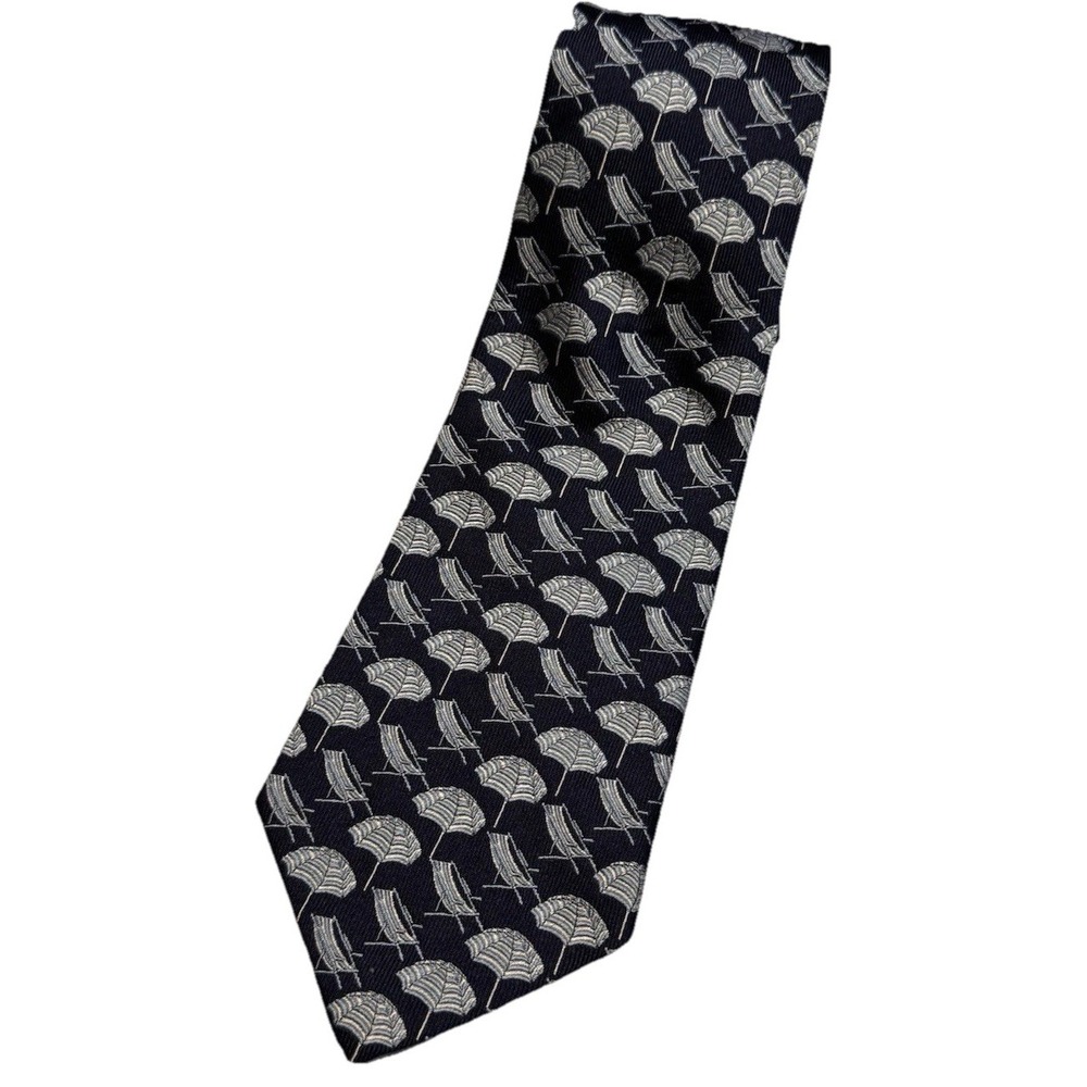 Polo Ralph Lauren Mens Silk Tie Umbrella Hammock Novelty Tie Handmade USA‎